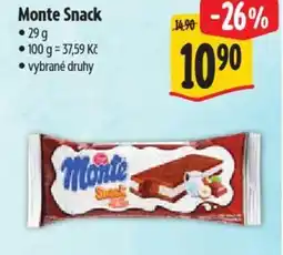 Albert Monte Snack nabídka