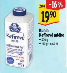 Albert Kunín Kefírové mléko nabídka