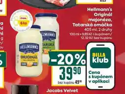 Billa Hellmann's Originál majonéza, Tatarská omáčka 405 ml nabídka