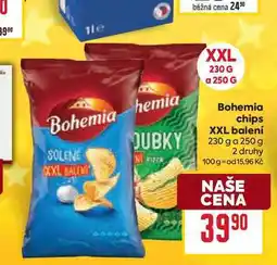 Billa Bohemia chips XXL balení 230 g a 250g nabídka