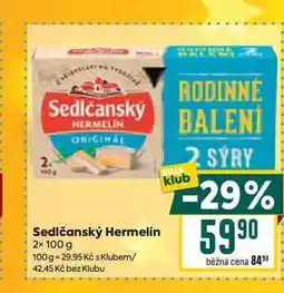 Billa Sedlčanský Hermelín 2× 100 g nabídka