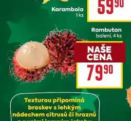 Billa Rambutan balení, 4 ks nabídka