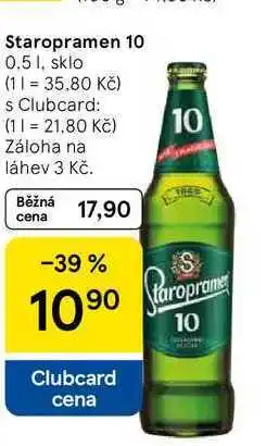 Tesco Staropramen 10, 0.5 l, sklo nabídka