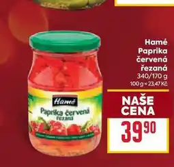 Billa Hamé Paprika červená řezaná 340/170 g nabídka