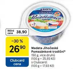 Tesco Madeta Jihočeské Pomazánkové tradiční, 150 g, více druhů nabídka