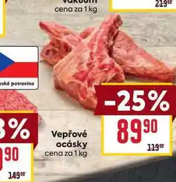 Billa Vepřové ocásky cena za 1 kg nabídka