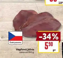 Billa Vepřová játra cena za 100 g nabídka