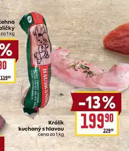 Billa Králík kuchaný s hlavou cena za 1 kg nabídka
