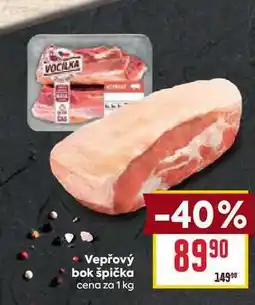 Billa Vepřový bok špička cena za 1 kg nabídka