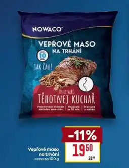 Billa Vepřové maso na trhání cena za 100 g nabídka