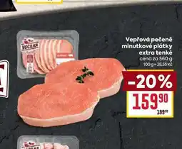 Billa Vepřová pečeně minutkové plátky extra tenké cena za 560 g nabídka
