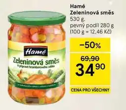 Tesco Hamé Zeleninová směs, 530 g, pevný podíl 280 g nabídka