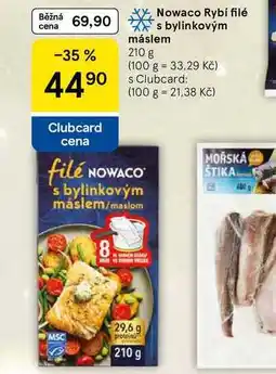 Tesco Nowaco Rybí filé s bylinkovým máslem, 210 g nabídka
