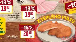 Billa Vepřový řízek cena za 100 g nabídka