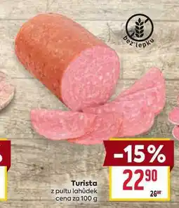 Billa Turista z pultu lahůdek cena za 100 g nabídka