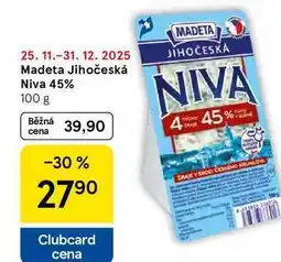 Tesco Madeta Jihočeská Niva 45%, 100 g nabídka