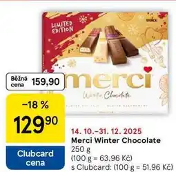 Tesco Merci Winter Chocolate, 250 g nabídka