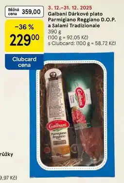 Tesco Galbani Dárkové plato Parmigiano Reggiano D.O.P. a Salami Tradizionale, 390 g nabídka