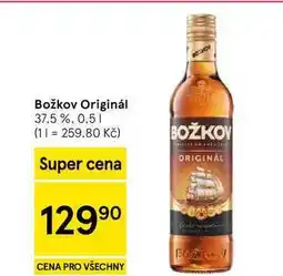 Tesco Božkov Originál 37.5%, 0,5 l nabídka