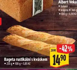 Albert Bageta rustikální s kváskem 255 g nabídka