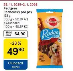 Tesco Pedigree Pochoutky pro psy, 123 g nabídka