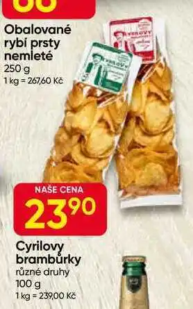 Cyrilovy brambůrky různé druhy 100 g
