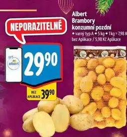 Albert Albert Brambory konzumní pozdní varný typ A 5 kg nabídka