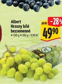 Albert Albert Hrozny bílé bezsemenné 500 g nabídka