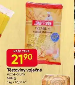 Hruška Japovo Těstoviny vaječné různé druhy 500 g nabídka