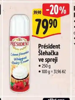 Albert Président Šlehačka ve spreji 250 g nabídka