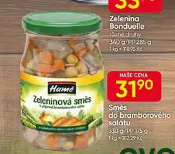 Hruška Hamé Zeleninová směs k přípravě bramborového salátu 330g/PP 175g nabídka