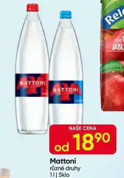 Hruška Mattoni různé druhy 1l Sklo nabídka