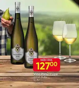 Hruška Vína Pánů z Lipé ruzné druhy 0,75l nabídka