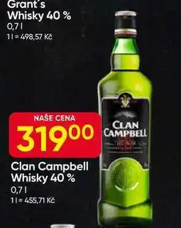 Hruška Clan Campbell Whisky 40% 0,7l nabídka