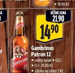 Albert Gambrinus Patron 12 0,5 l nabídka