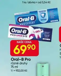 Hruška Oral-B Pro různé druhy 75 ml nabídka