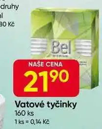Hruška BEL Vatové tyčinky 160 ks nabídka