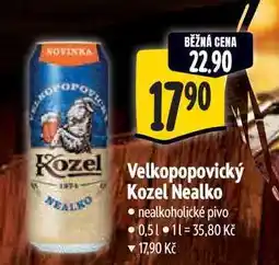 Albert Velkopopovický Kozel Nealko 0,5 l nabídka