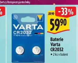Albert Baterie Varta CR2032 2 ks nabídka