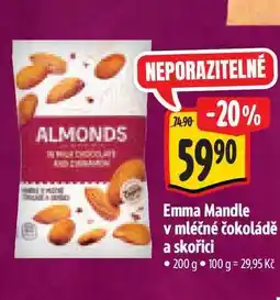 Albert Emma Mandle v mléčné čokoládě a skořici 200 g nabídka