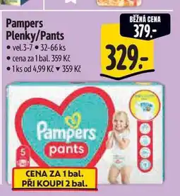Albert Pampers Plenky/Pants vel. 3-7 32-66 ks nabídka