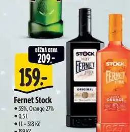 Albert Fernet Stock 35%, Orange 27% 0,5 l nabídka