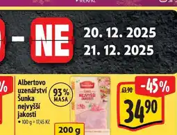 Albert Albertovo uzenářství Šunka nejvyšší jakosti 100 g nabídka