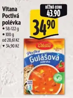 Albert Vitana Poctivá polévka nabídka