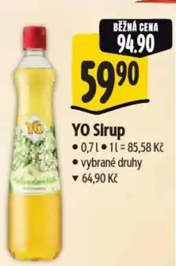 Albert YO Sirup nabídka