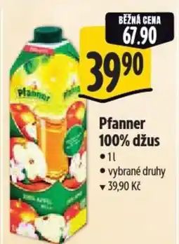 Albert Pfanner 100% džus nabídka