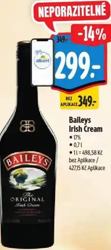 Albert Baileys Irish Cream nabídka
