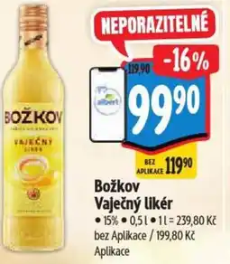 Albert Božkov Vaječný likér nabídka