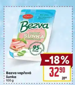 Billa Bezva vepřová šunka 100g nabídka