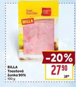 Billa BILLA Toastová šunka 90% 100 g nabídka